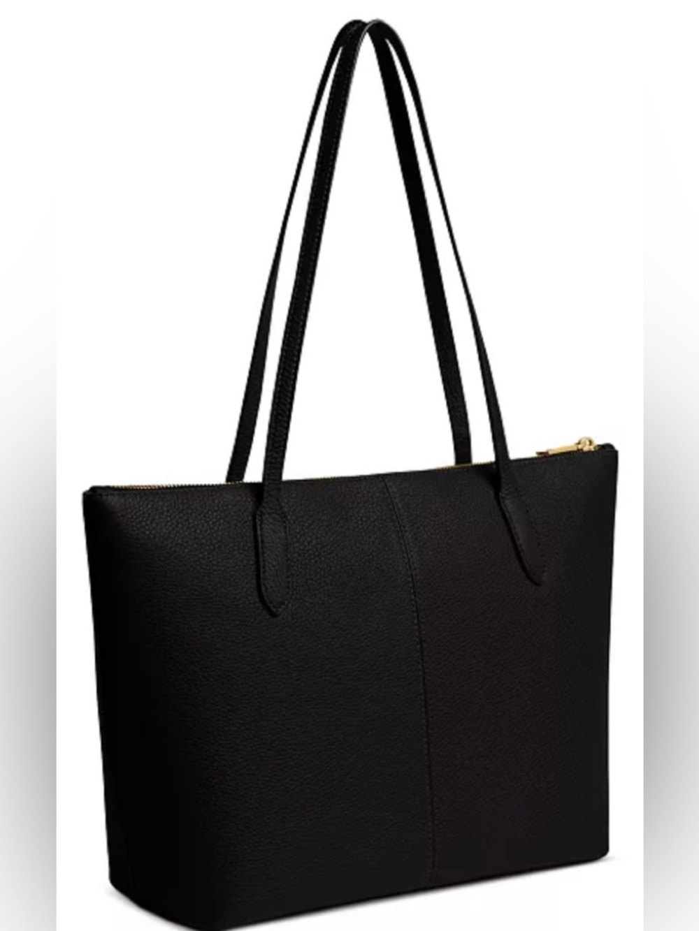 Coach Bella Black Pebbled Leather Structured Zip Tote Luxury Designer Work Bag - Picture 4 of 10